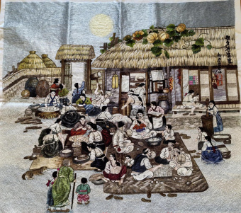 ручная вышивка(праздник в Корее)